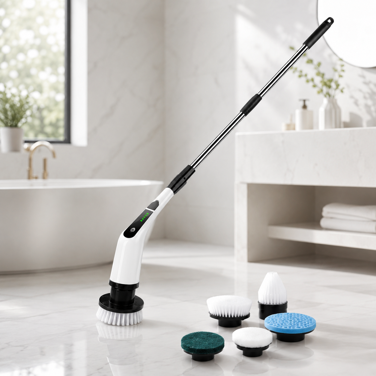 Cepillo eléctrico 9 en 1 para limpiar baño y cocina