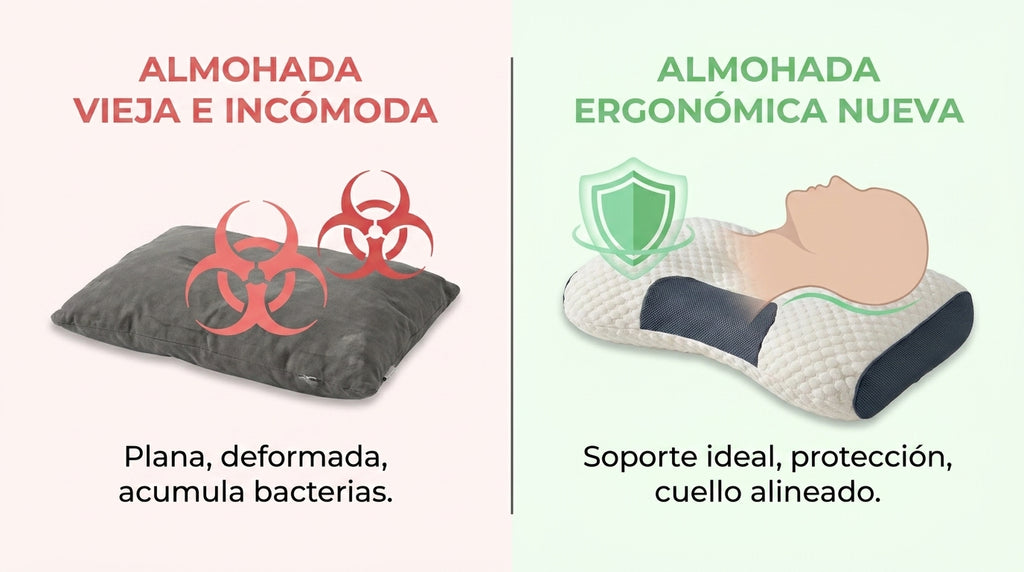 Almohada ortopédica cervical 50x30 cm