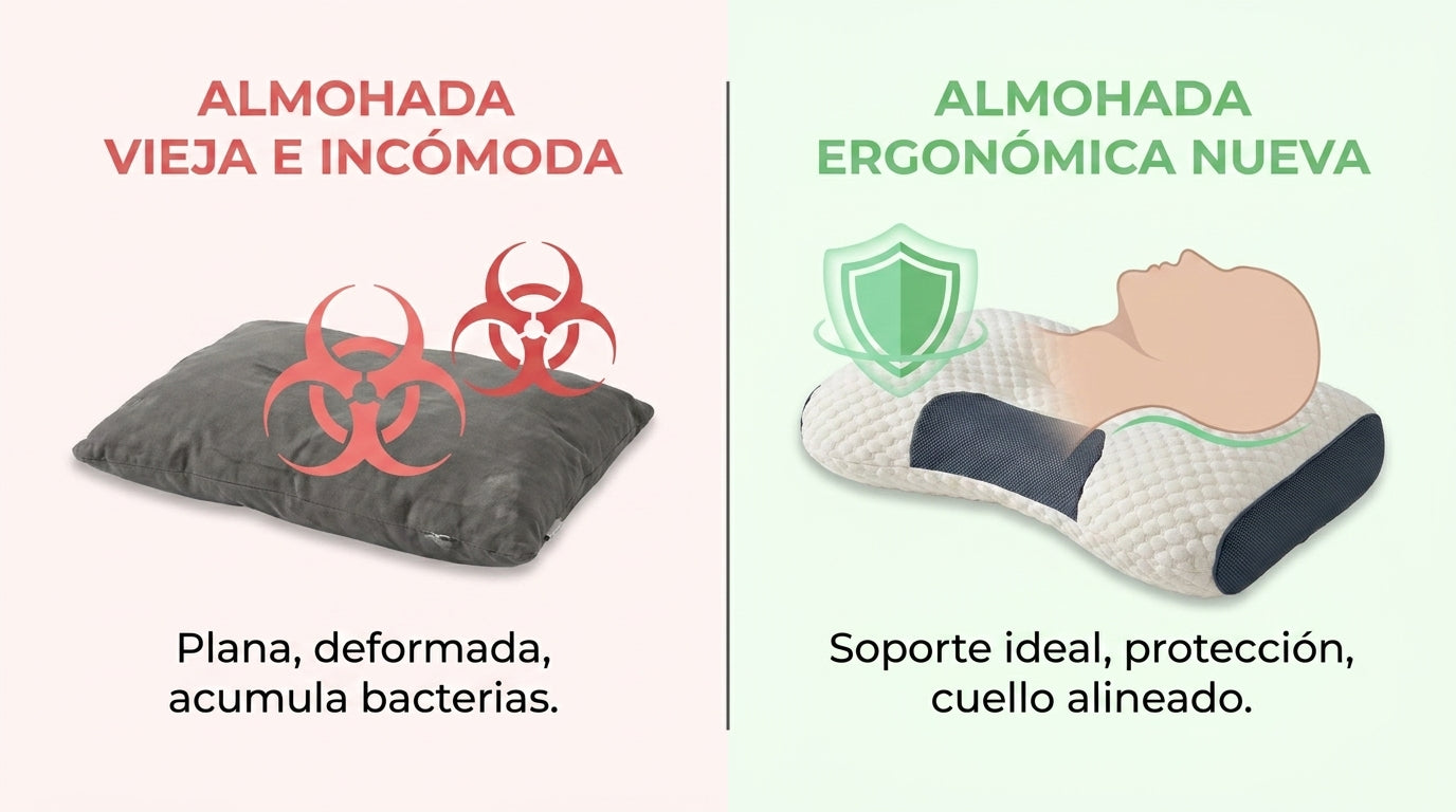 Almohada ortopédica cervical 50x30 cm