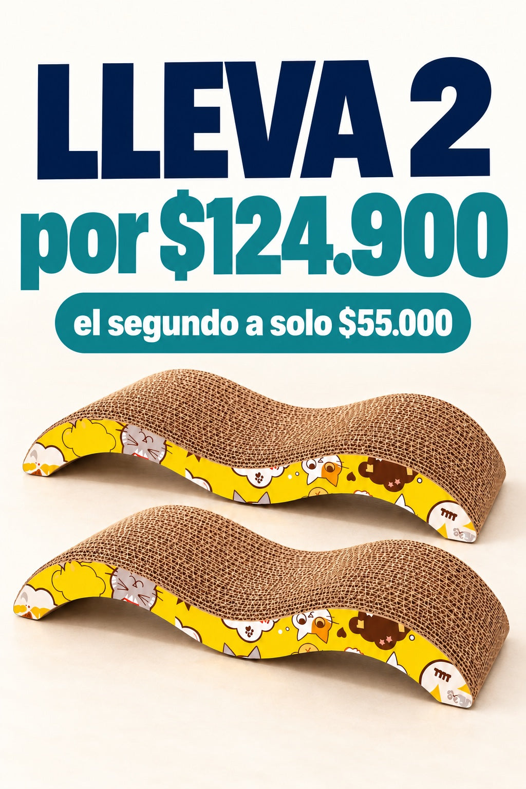 Lleva 2 rascadores de carton por $124.900, el segundo a solo $55.000
